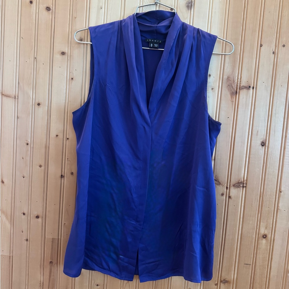 Theory Women's Blue Sleeveless Top